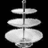 Этажерка «Клиа» 3 яруса 22х26х32см стекло,сталь ,H=45см прозр.,металлич.