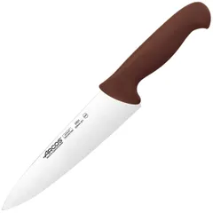Нож поварской «2900» сталь нерж.,полипроп. ,L=333/200,B=50мм коричнев.,металлич.