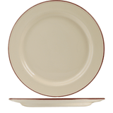 Тарелка «Кларет» фарфор D=255,H=23мм бежев.,бордо