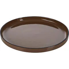 Plate “Karakter” with a high side  ceramics  D=21, H=2cm  brown.