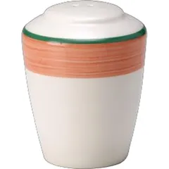 Pepper shaker “Rio Pink”  porcelain  D=4, H=7 cm  white, pink.