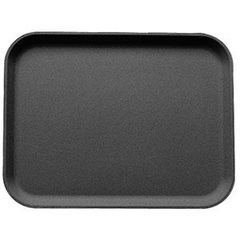 Rubberized rectangular tray  fiberglass , L=65, B=45cm  black