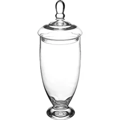 Ваза декоративная с крышкой стекло 3л D=13,7,H=42,5см прозр., изображение 2