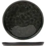 Тарелка «Лагуна» керамика D=21,5см тем.зелен.