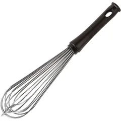 Whisk made of 8 wires. elements hard  stainless steel, plastic , L=40/21, B=8cm  metallic, black