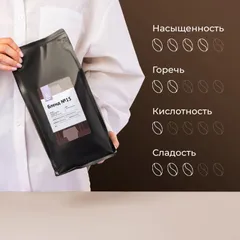 Кофе в зернах «Бленд №15» для эспрессо (Арабика Бразилия Серрадо 50%/ Робуста Вьетнам 50%) 1 кг, изображение 3