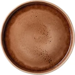 Блюдо «Маррон Реативо» фарфор D=280,H=35мм коричнев.,бежев.