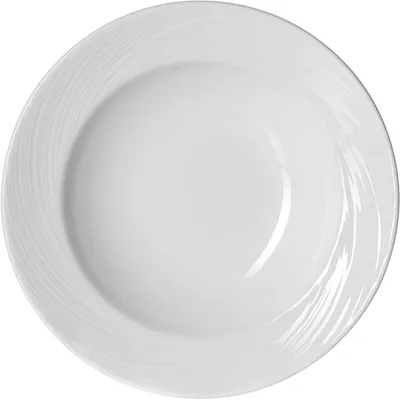 Тарелка для пасты «Спайро» для супа фарфор 394мл D=240,H=45мм белый