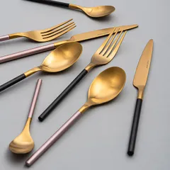 Ложка столовая «Дистрикт Пинк Голд Мэтт» сталь нерж. ,L=196,B=40мм золотой,розов., изображение 2