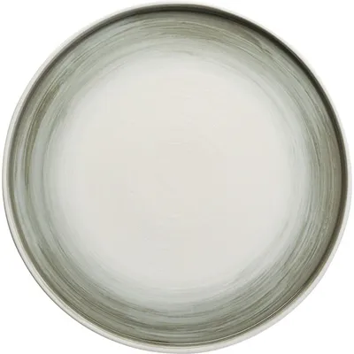 Тарелка «Айсио» с высоким бортом фарфор D=279,H=17мм белый,серый, Диаметр (мм): 279