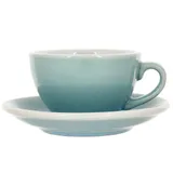 Кофейная пара «Эгг» фарфор 250мл D=95/145,H=55,L=115мм лазурн.