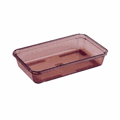 Gastronorm container (1/1)  polycarbonate , H=20, L=53, B=32.5 cm  brown.