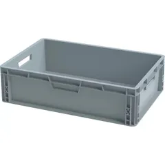 Food box with handles with reinforced bottom  polyprop.  40.8 l , H=17, L=60, B=40 cm  gray