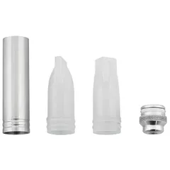 Set of decorative nozzles for sif. for cream 3 pcs. + adapter  stainless steel, polyprop.