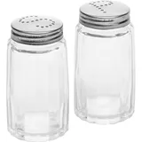 Набор для специй солонка и перечница стекло,сталь 50мл ,H=70,L=70,B=35мм прозр.,металлич.