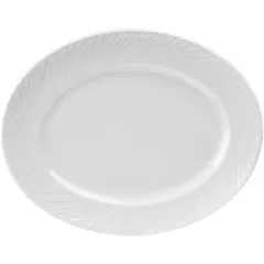 Dish "Spyro" oval  porcelain ,H=7,L=200,B=160mm white