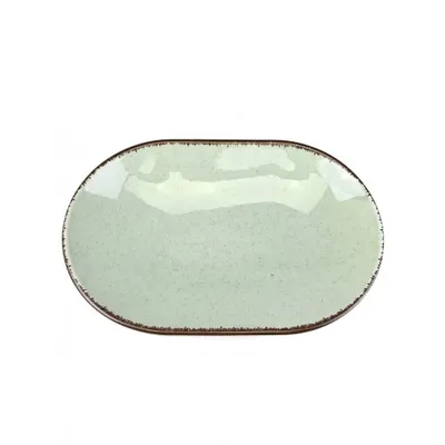 Блюдо овальное 24см, мятный, Pearl, Kutahya