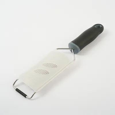 Терка с ручкой сталь нерж.,пластик ,L=315/138,B=65мм металлич.,черный, изображение 3