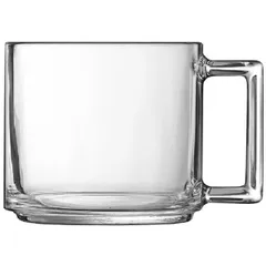 Mug “Fitness” glass 0.5l D=10,H=8,L=13cm clear.