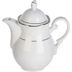 Кофейник «Афродита» фарфор 0,6л D=55,H=130,L=155мм белый,золотой, изображение 2