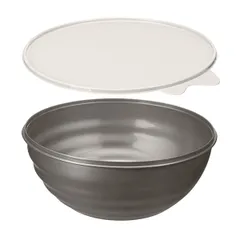 Миска с крышкой полипроп. 3,7л D=25,5,H=10,5см металлич., изображение 2