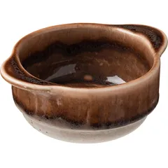 Broth cup “Marron Reativo”  porcelain  300 ml  D=11.5 cm  brown, beige.