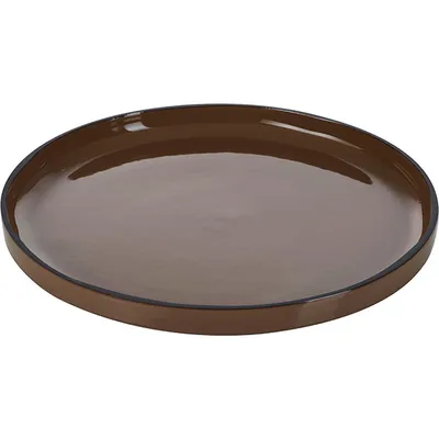 Тарелка «Карактэр» с высоким бортом керамика D=21,H=2см коричнев., изображение 2