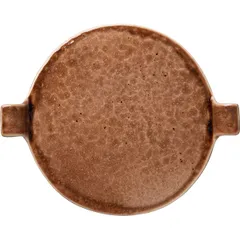 Dish “Marron Reativo”  porcelain  D=25cm  brown, beige.