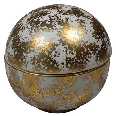 Салатник «Ро Дизайн Бай Кевала» с крышкой «сфера» керамика D=12см золотой,белый