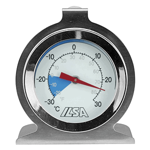 Термометр д/холодильника ( -30° +30° C) сталь D=61,H=70,B=35мм металлич.