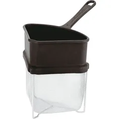 Colander stainless steel D=40,H=26,L=32cm black,metal.