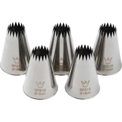 Pastry nozzle “Open star” (17 teeth)[5 pcs] stainless steel D=35/16,H=50mm steel