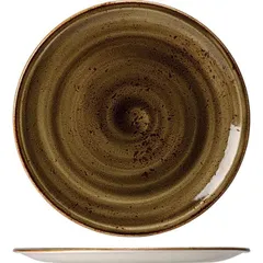 Plate “Kraft Brown” small  porcelain  D=30, H=2cm  brown.