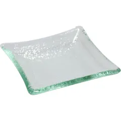 Serving dish for canapés, square  glass , L=10, B=10cm  clear.