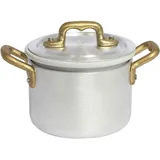 Кастрюля «Тавола Ле Пиколе Бронз Эйдж» с крышкой алюмин.,керамика D=10см металлич.,бронз.