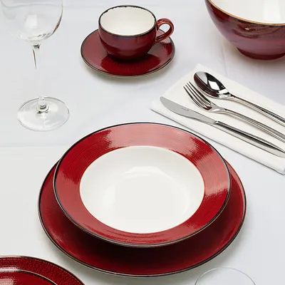 Чашка чайная «Джаспер» фарфор 200мл белый,красный, Объем по данным поставщика (мл): 200, изображение 8