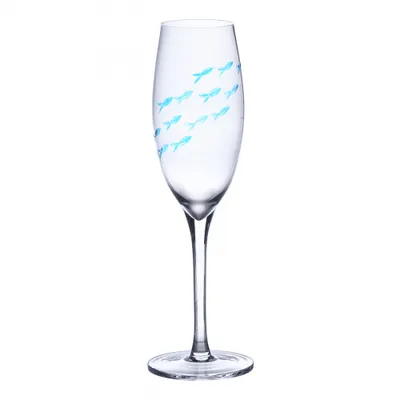 Бокал флюте «Abyss» стекло 250мл ,H=22см прозр.