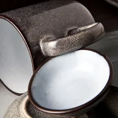 Соусник «Сиель блю» керамика 30мл D=70,H=22мм голуб.,черный, изображение 3