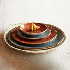 Тарелка «Крафт Грин» мелкая фарфор D=255,H=20,L=255,B=205мм зелен., изображение 2