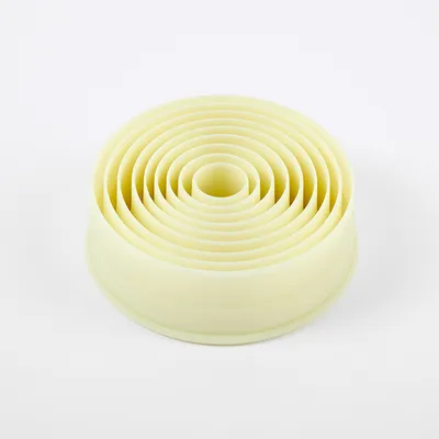 Форма-резак «Круг» (диаметр от 2 до 10 см) (набор)[9шт] нейлон ,H=35мм бежев., изображение 3