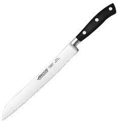 Нож для хлеба «Ривьера» сталь нерж.,полиоксиметилен ,L=318/200,B=24мм черный,металлич.