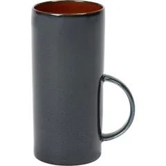 Mug ceramics 280ml D=6,H=13,L=8cm dark blue,burgundy