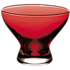 Ice cream bowl “Nadya” glass 320ml D=110,H=85mm red