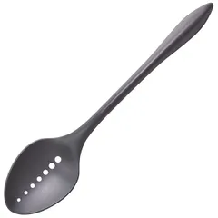 Serving spoon with perforation plastic ,L=30cm anthracite