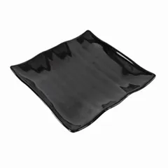 Serving dish “Wave” plastic ,H=3,L=25,B=25cm black