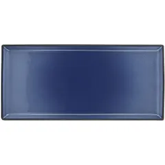 Блюдо «Экинокс» прямоугольное керамика ,H=18,L=325,B=150мм синий