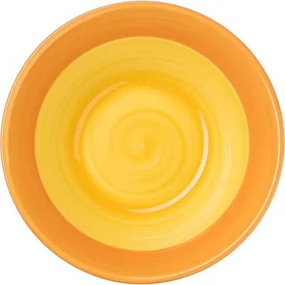 Салатник «Фридом Еллоу» фарфор 305мл D=13,5см белый,желт., изображение 2