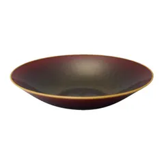 Deep plate  bone porcelain  D=230, H=46mm  red