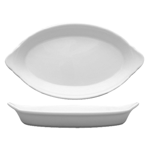 Блюдо для подачи «Америка» селедочница фарфор 170мл ,H=3,L=21,B=12см белый