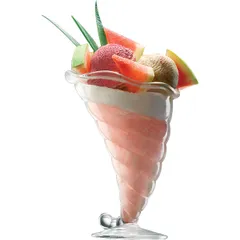 Креманка «Фортуна» стекло 320мл D=120/83,H=180мм прозр., изображение 3